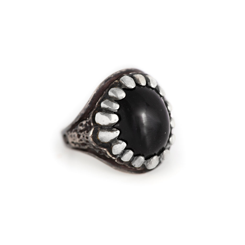 Shadow Black Onyx Baby Dragon Tooth Ring
