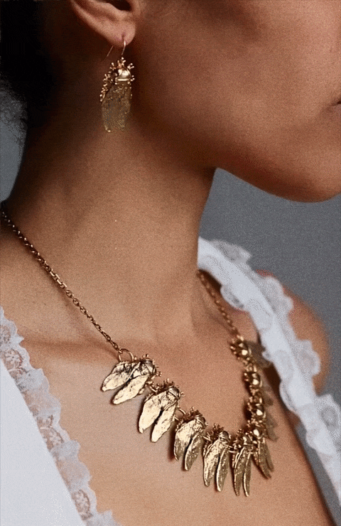 Gold-plated Horsefly Necklace