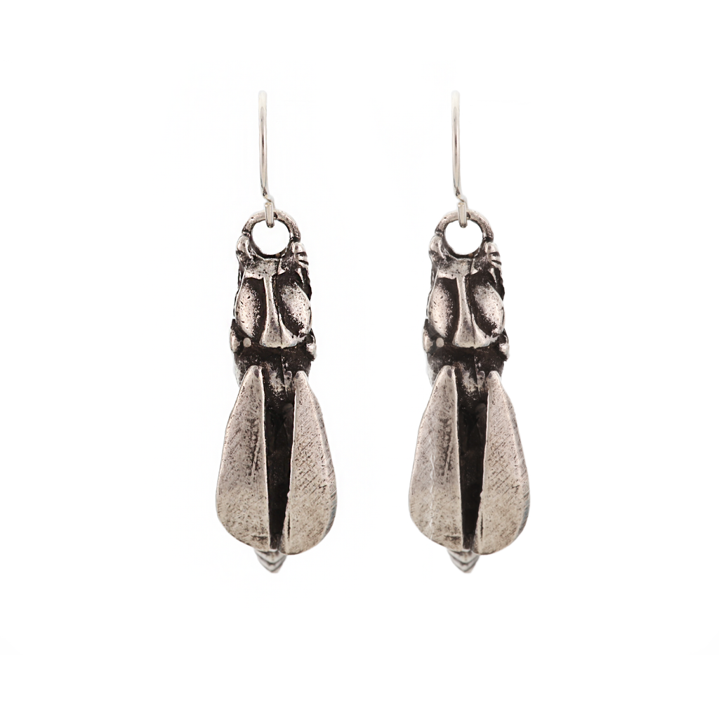 Silver-Plated Wasp Earrings