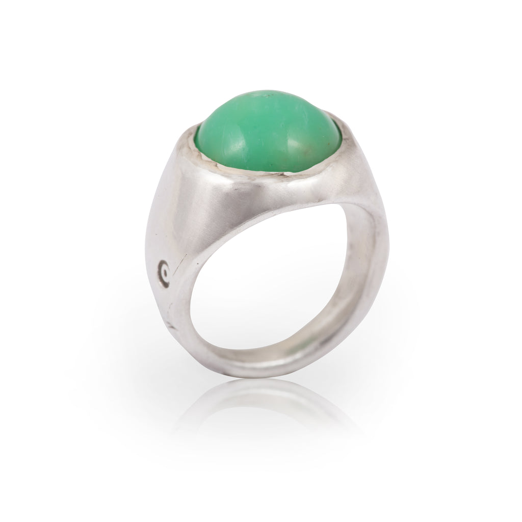 Chrysoprase Holy Dome Ring