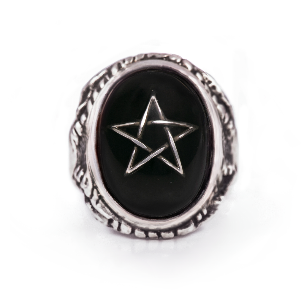 Infinity Star Black Angel Heart Ring