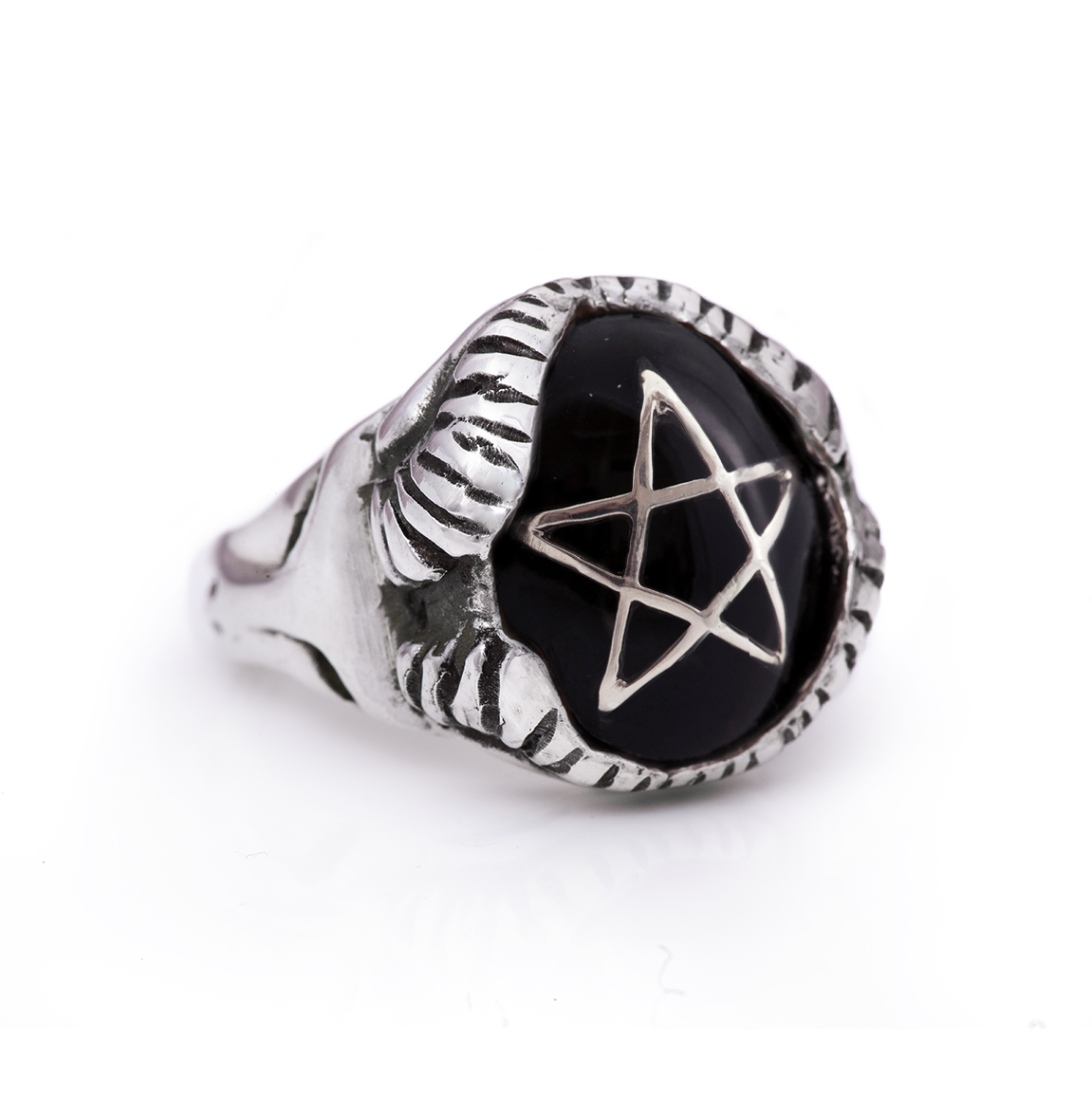 Black Devil Heart Ring