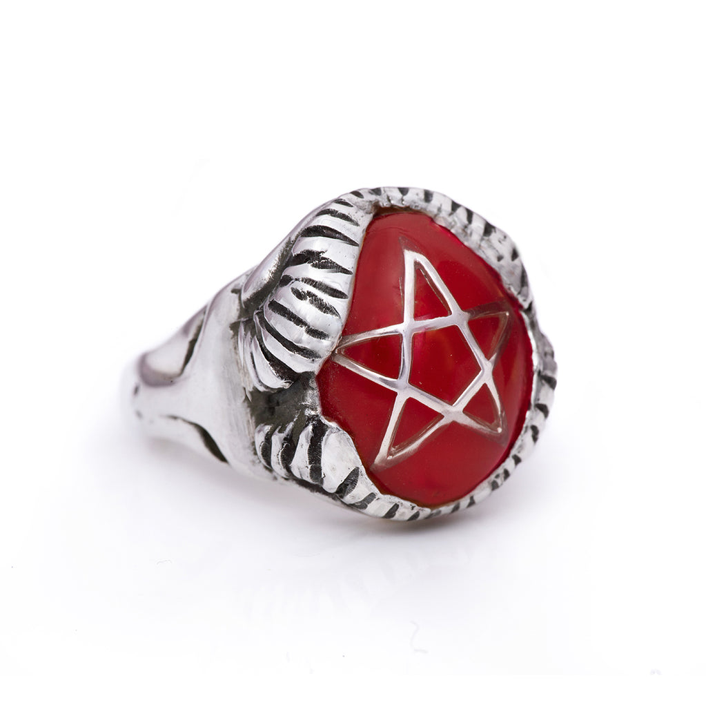 Ewaka Red Devil Heart Ring