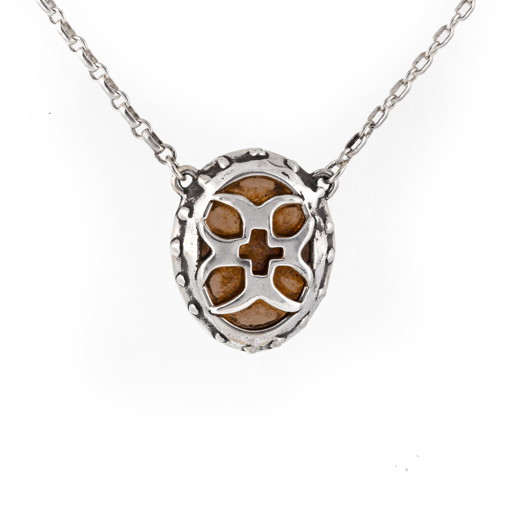 Bronze Templar Cross Shield Necklace