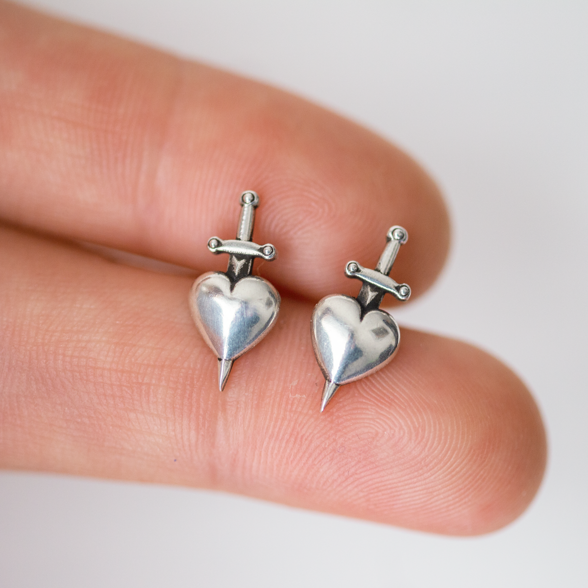 Sword-Pierced Heart Earrings | Alex Streeter