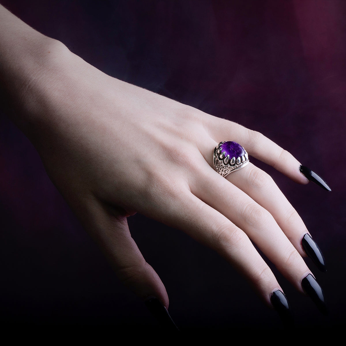 Amethyst Baby Dragon Tooth Ring | Alex Streeter
