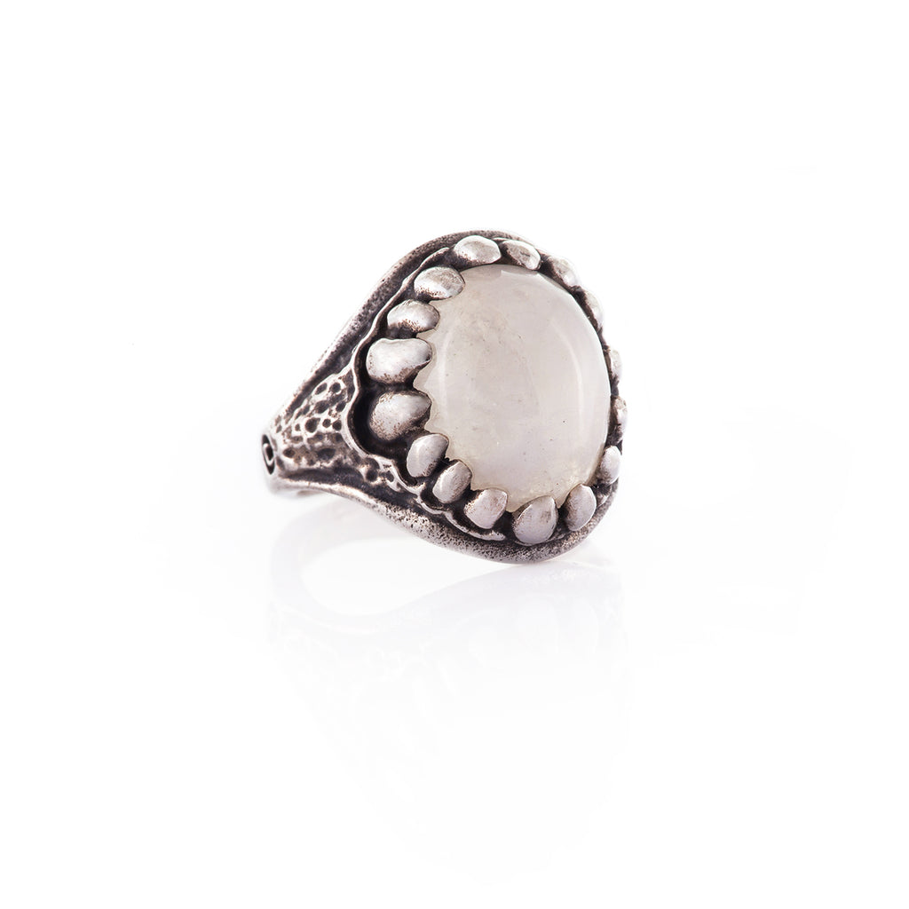 Moonstone Baby Dragon Tooth Ring