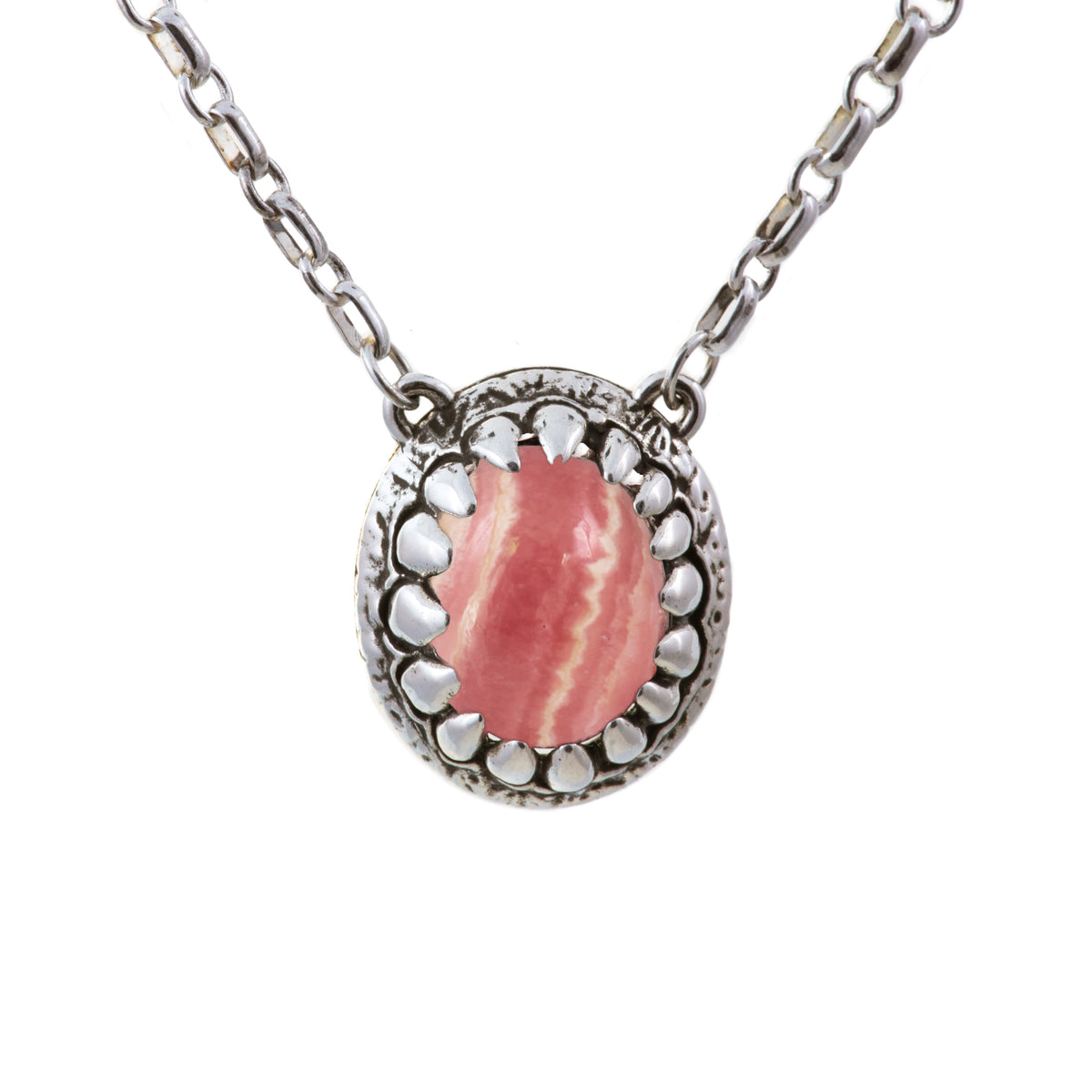 Limited Edition Rhodochrosite Dragon Tooth Necklace Alex Streeter
