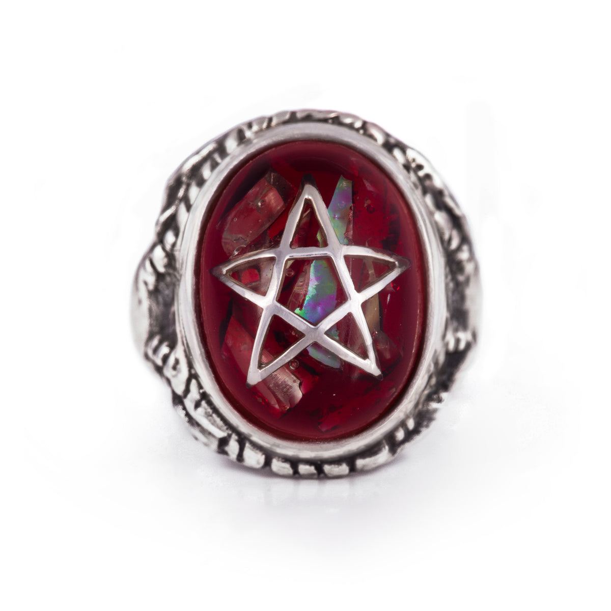 【13号】 アレックスストリーター　Angel Heart Ring Cracked Red Angel Heart Ring | Alex Streeter