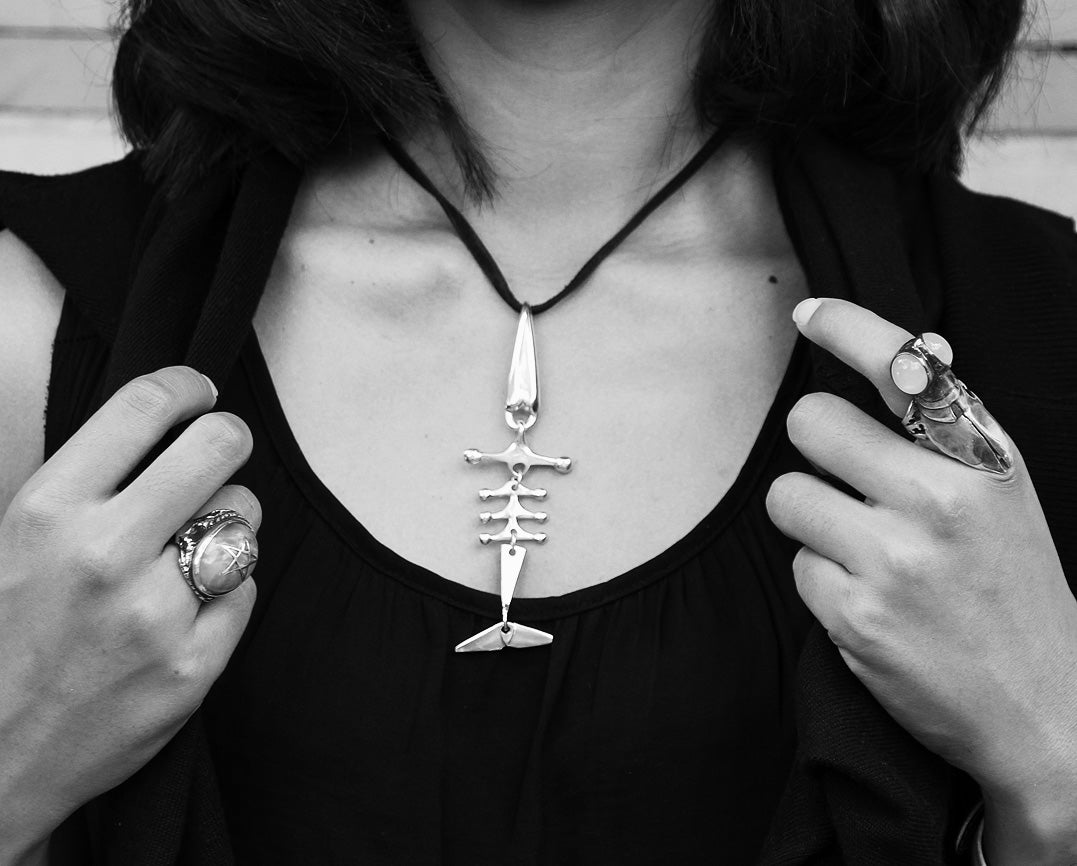 Fishbone necklace hot sale