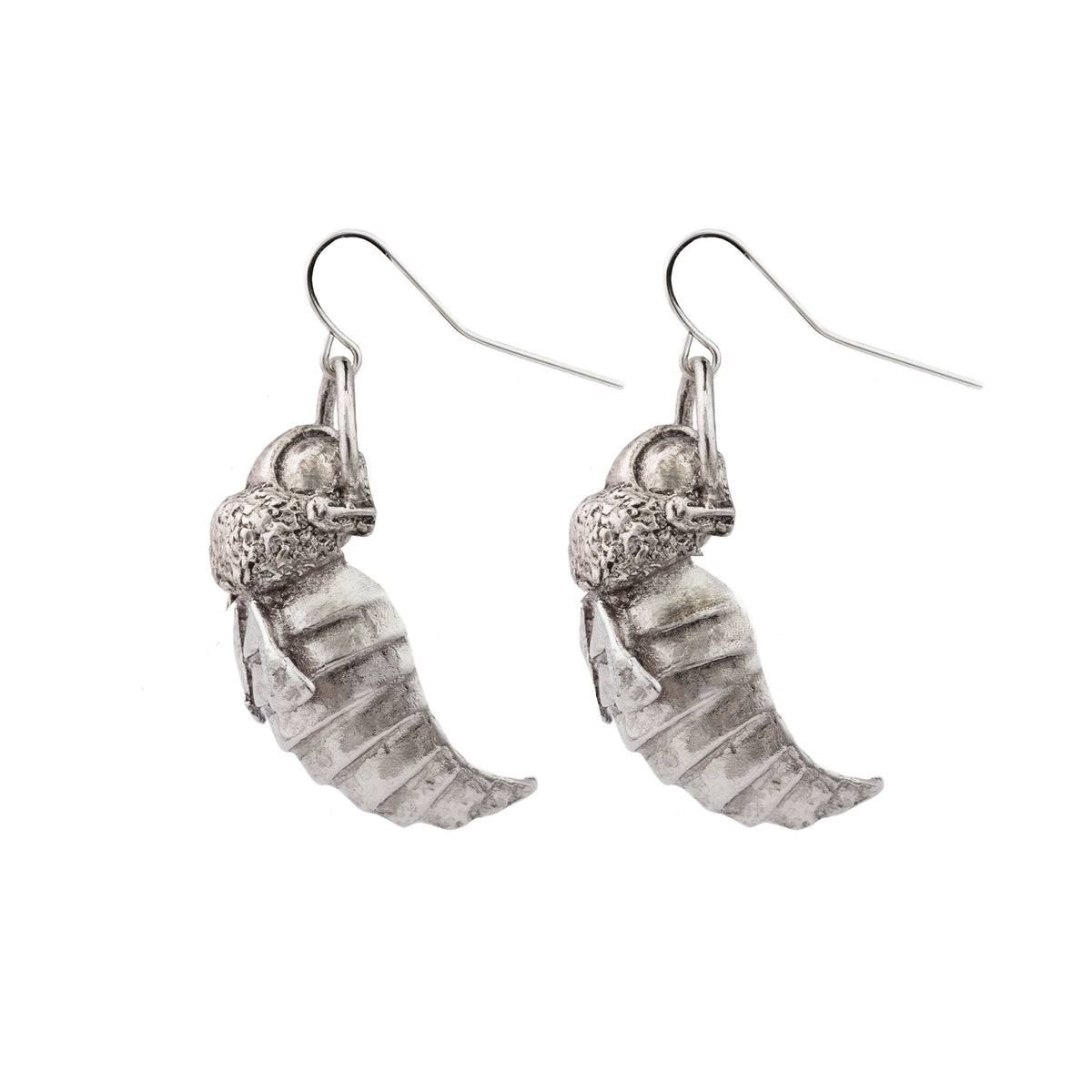 Silver Plated Bumble Bee Earrings