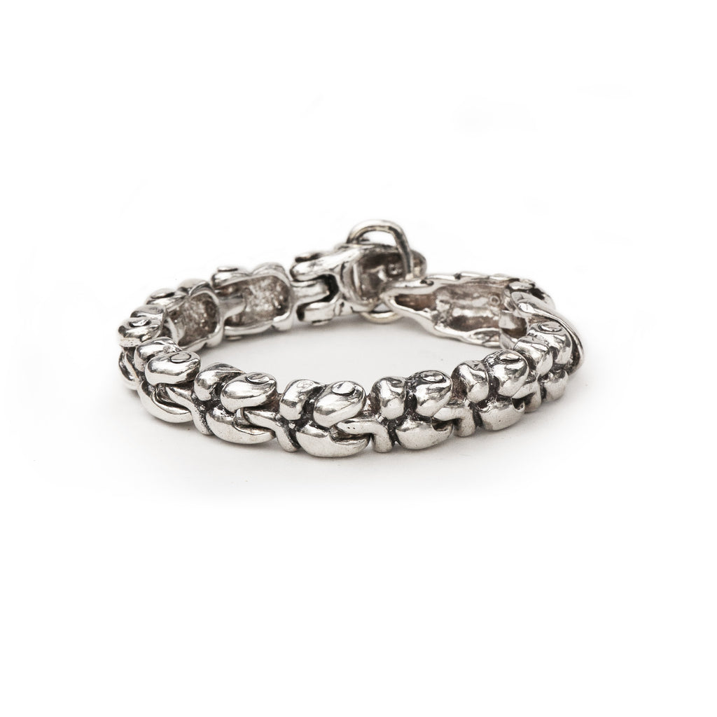 Silver Reptile Link Bracelet