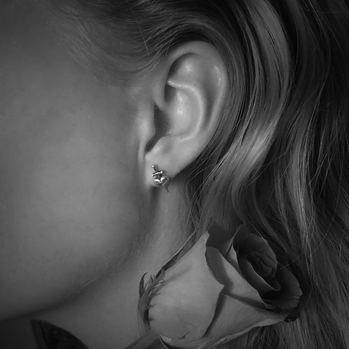 Sword-Pierced Heart Earrings | Alex Streeter