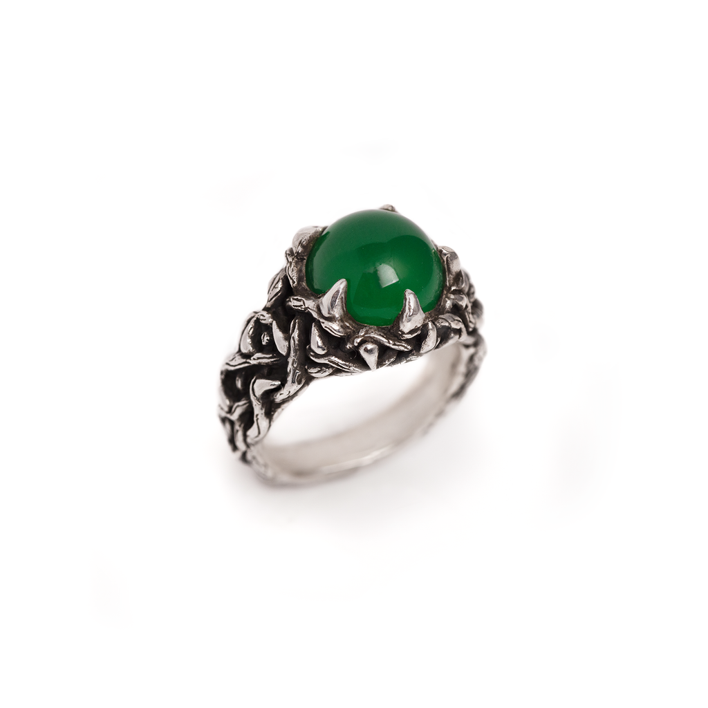 Baby Ran Ring Green Onyx Baby Thorn Ring | Alex Streeter