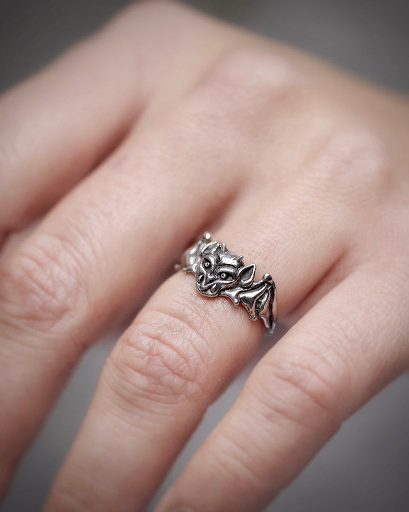 Garnet Baby Gargoyle Ring