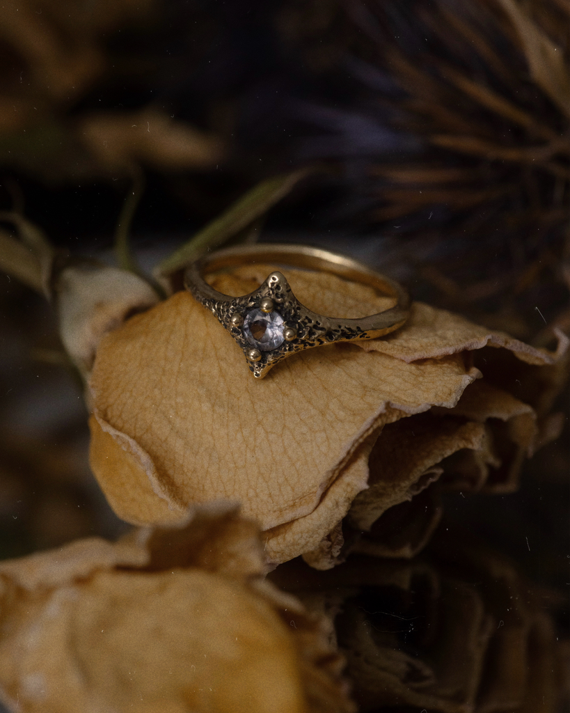 10K Gold Amethyst Pixie Ring