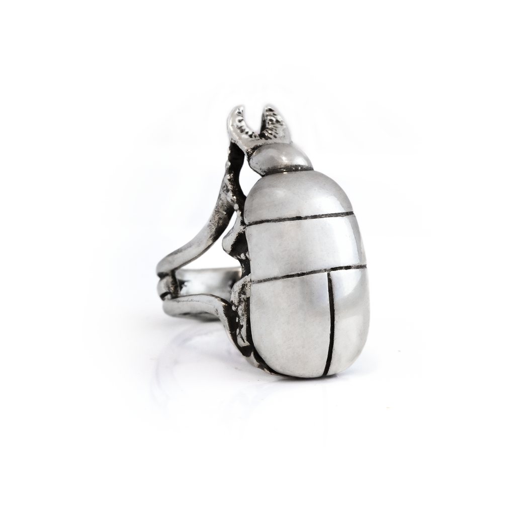 Silver Scarab Ring