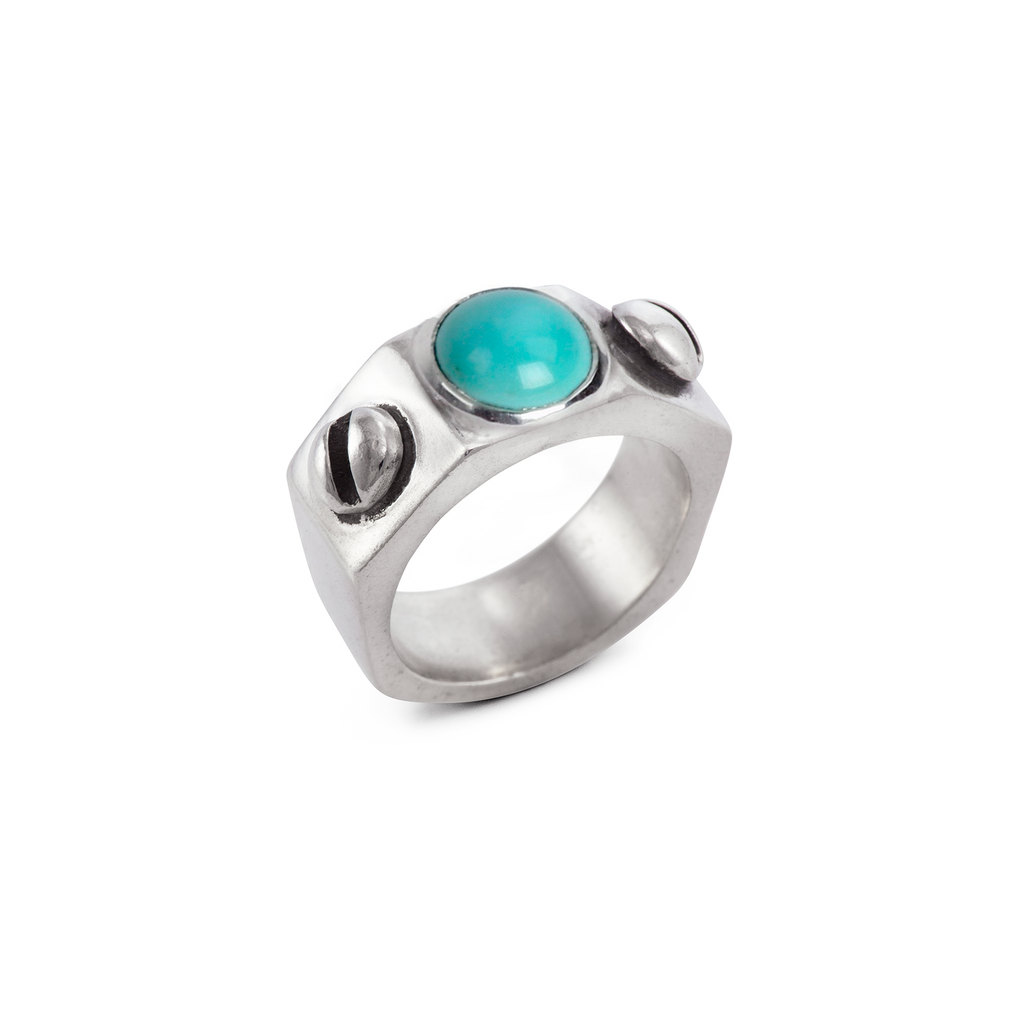 Turquoise Nut & Bolt Ring