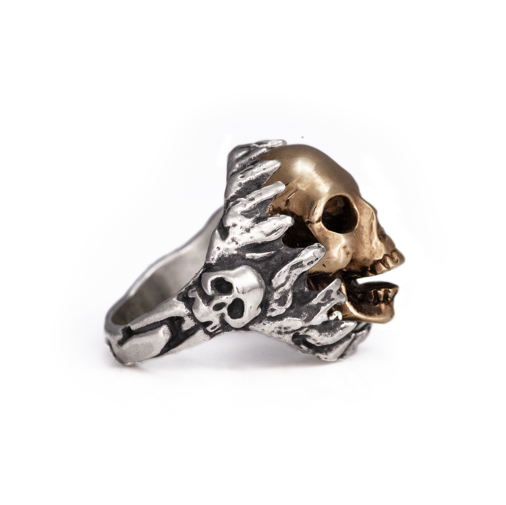 Bronze Skull Hellfire Ring