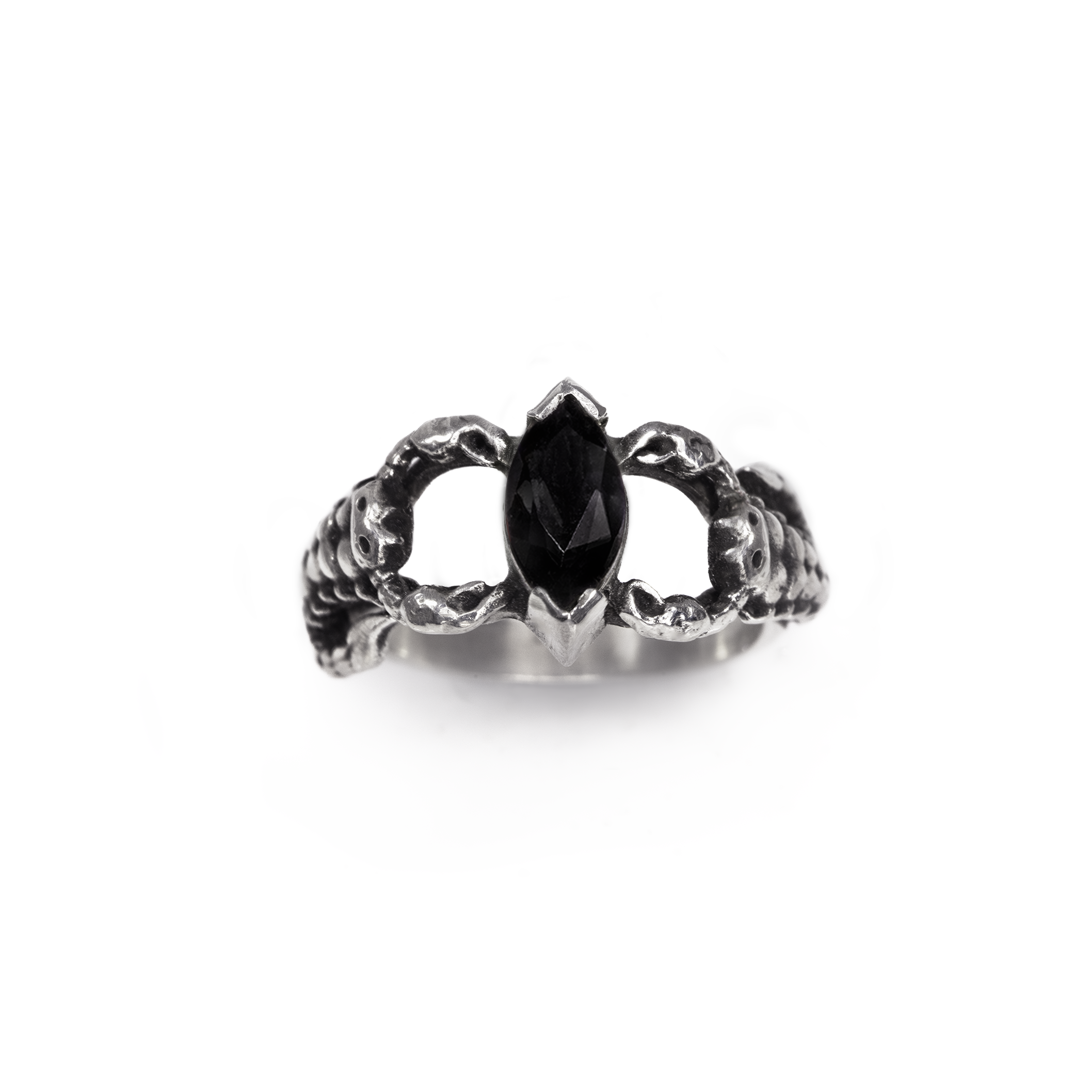 Black Onyx Marquise Scorpion Ring | Alex Streeter