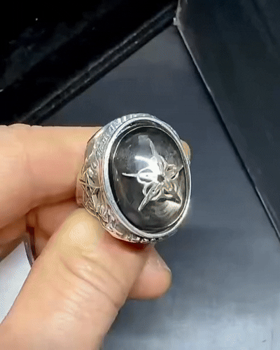 Cosmic Hypersthene 2025 Limited Edition Angel Heart Ring