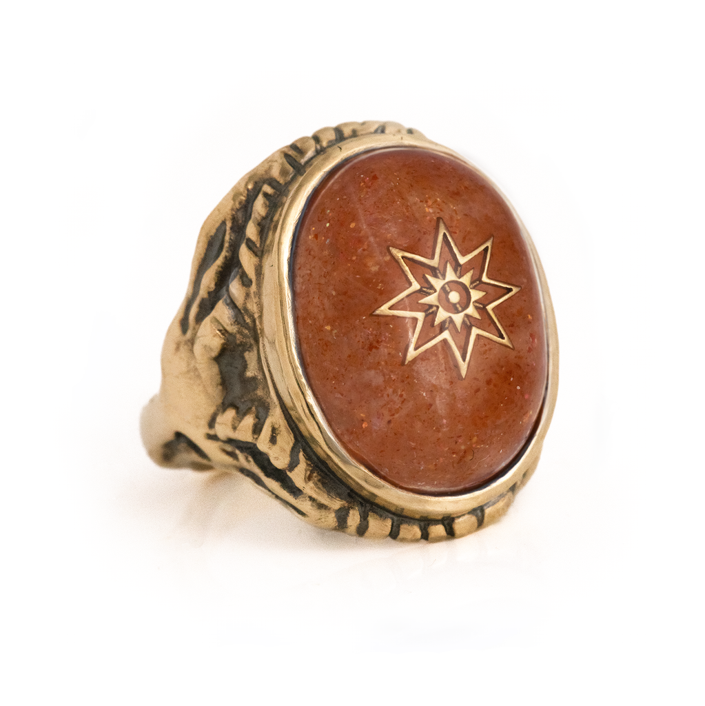 5K Star of Venus Angel Heart Ring