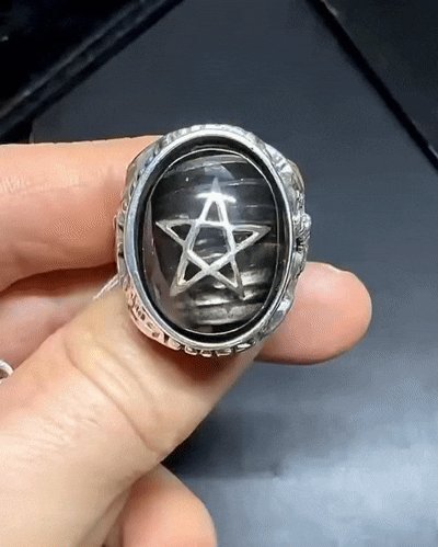 Cosmic Hypersthene 2025 Limited Edition Angel Heart Ring