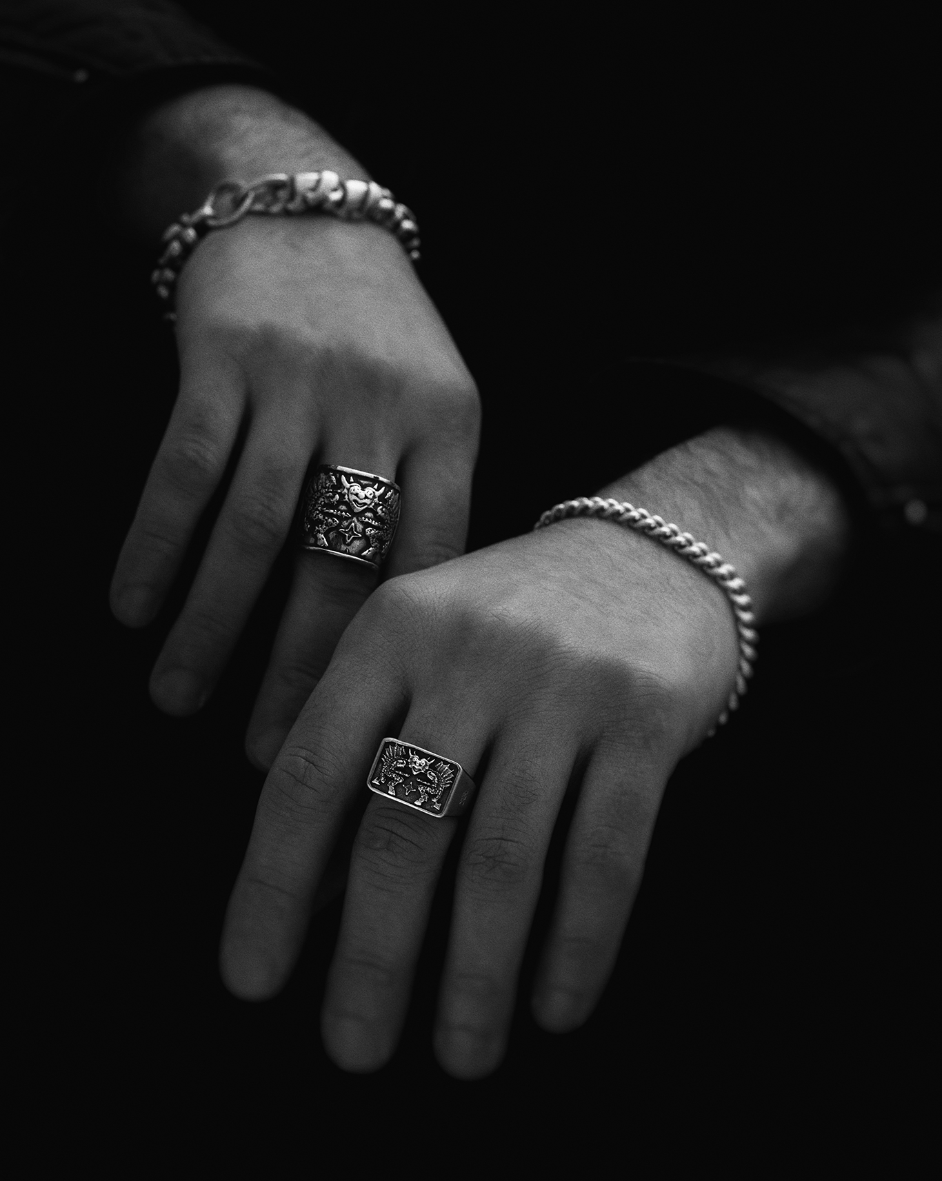 Double Demon Signet Ring | Alex Streeter