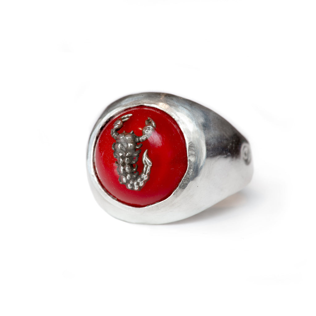 Red Scorpion Dome Ring