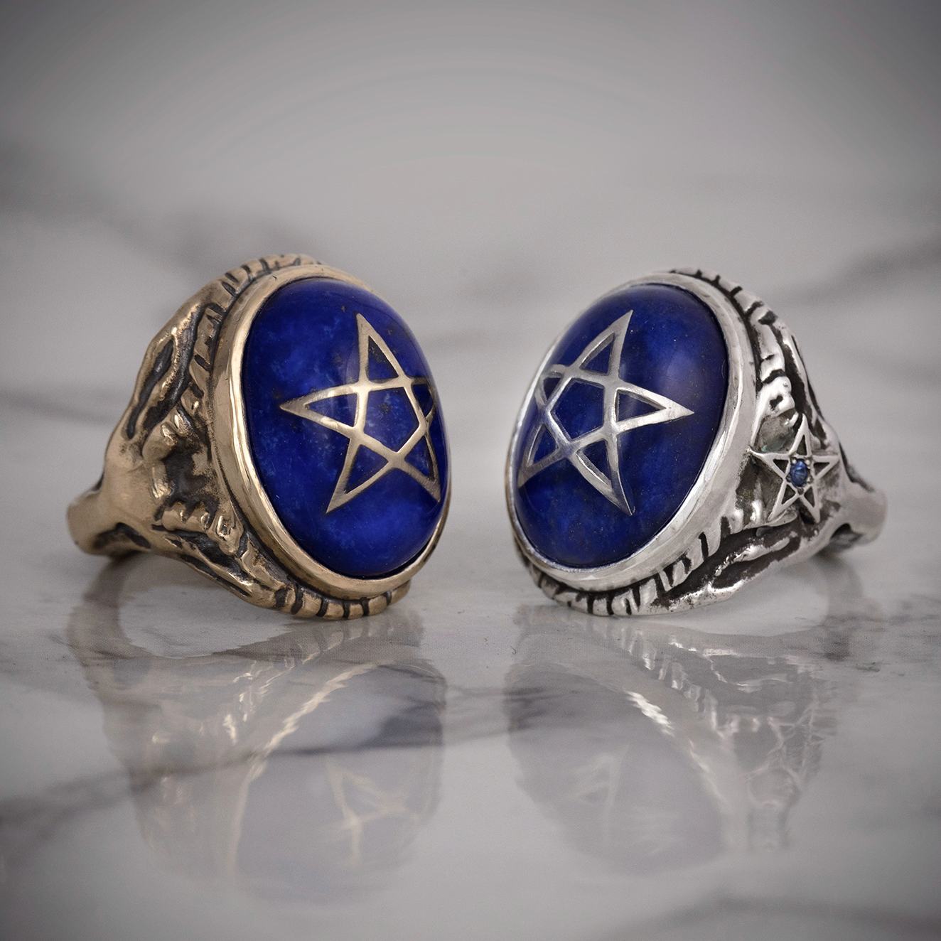 Celestial Silver Angel Heart Ring