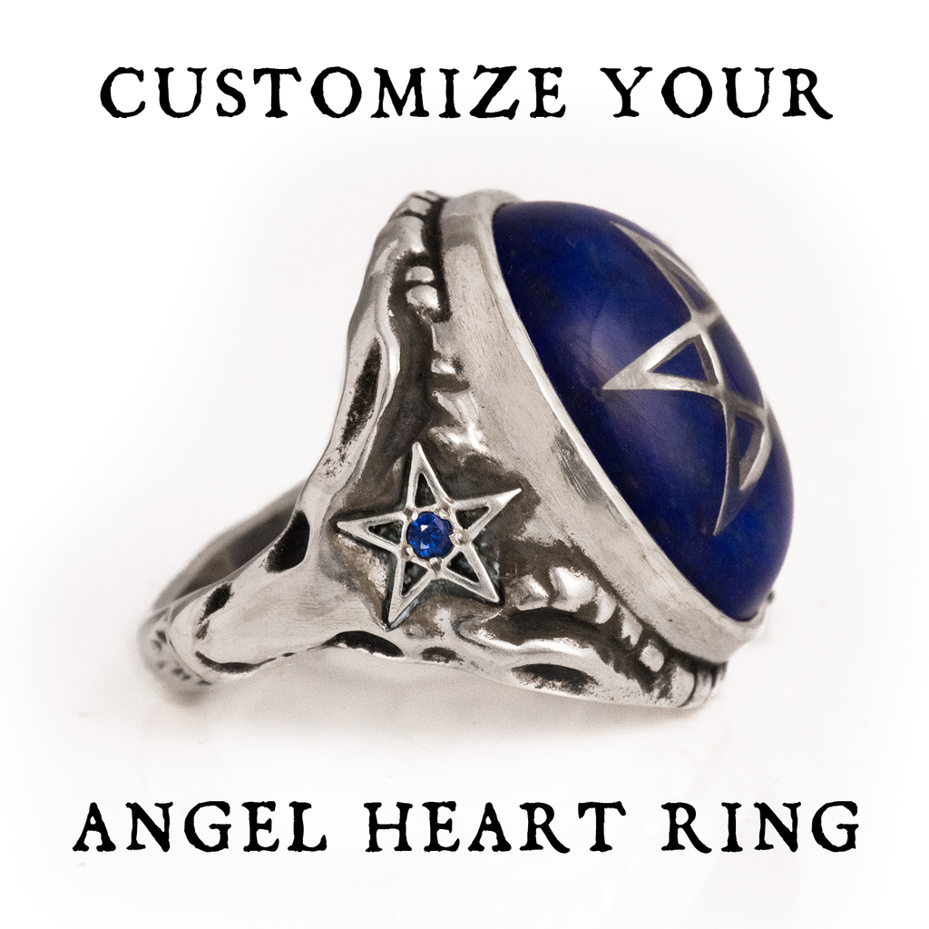 Celestial Gold Angel Heart Ring