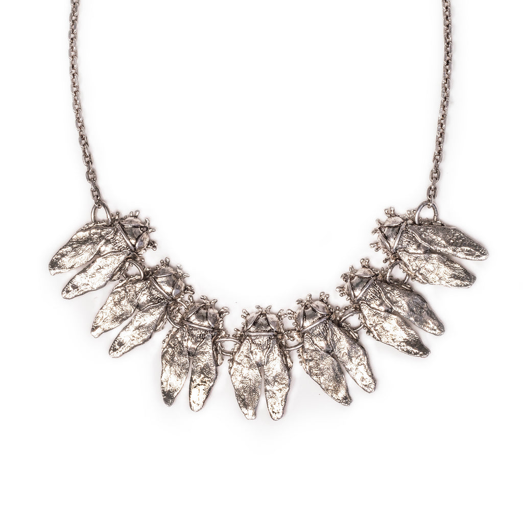 Silver-plated Horsefly Necklace
