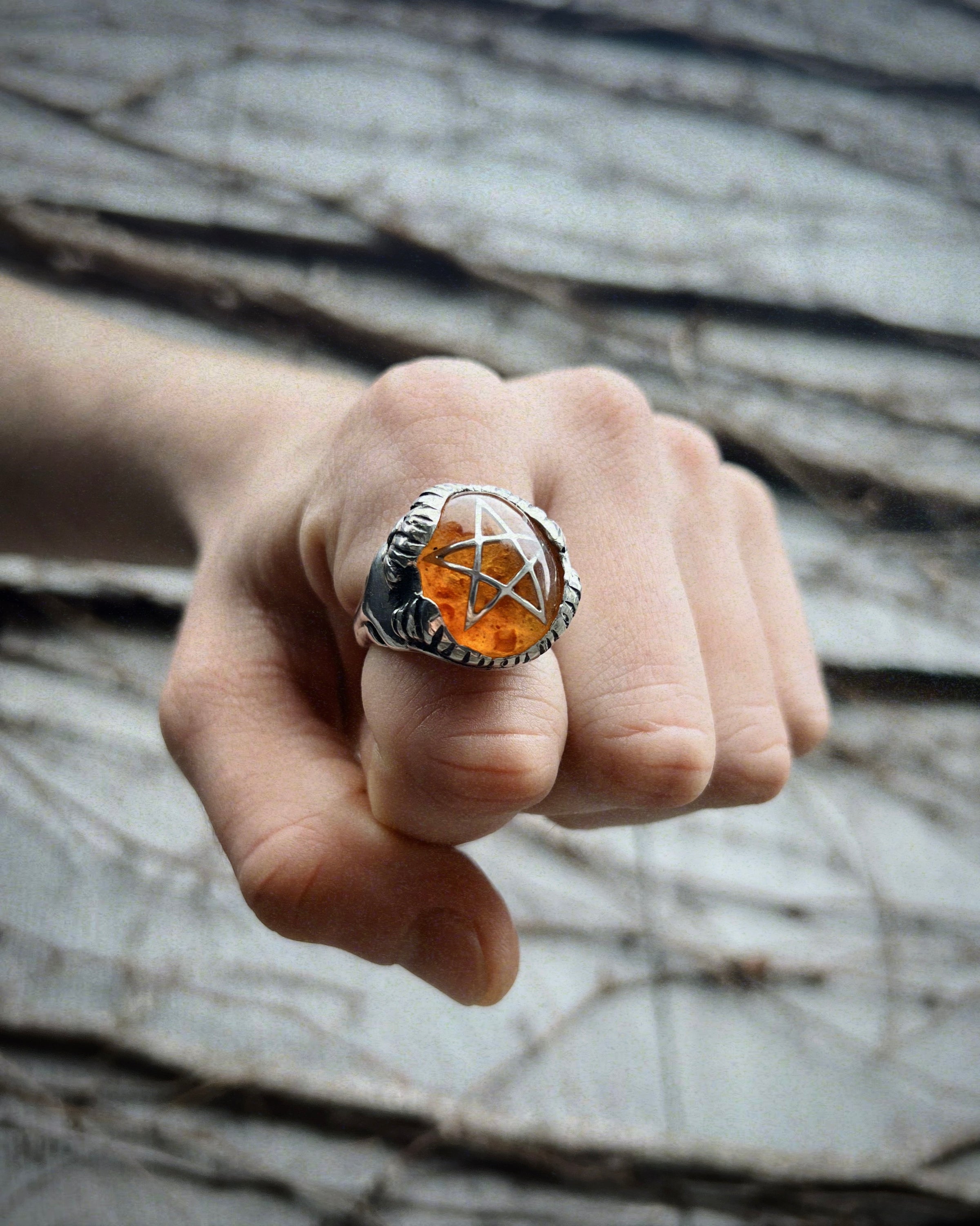 ★SENTIMENTS★ NO.307 [BLACK] HEART METEOR RING SENTIMENTS RING