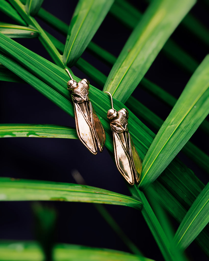 Bronze Cicada Earrings