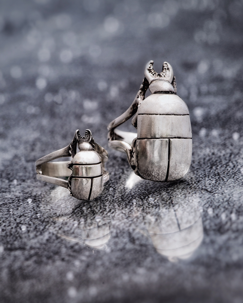 Silver Little Scarab Ring