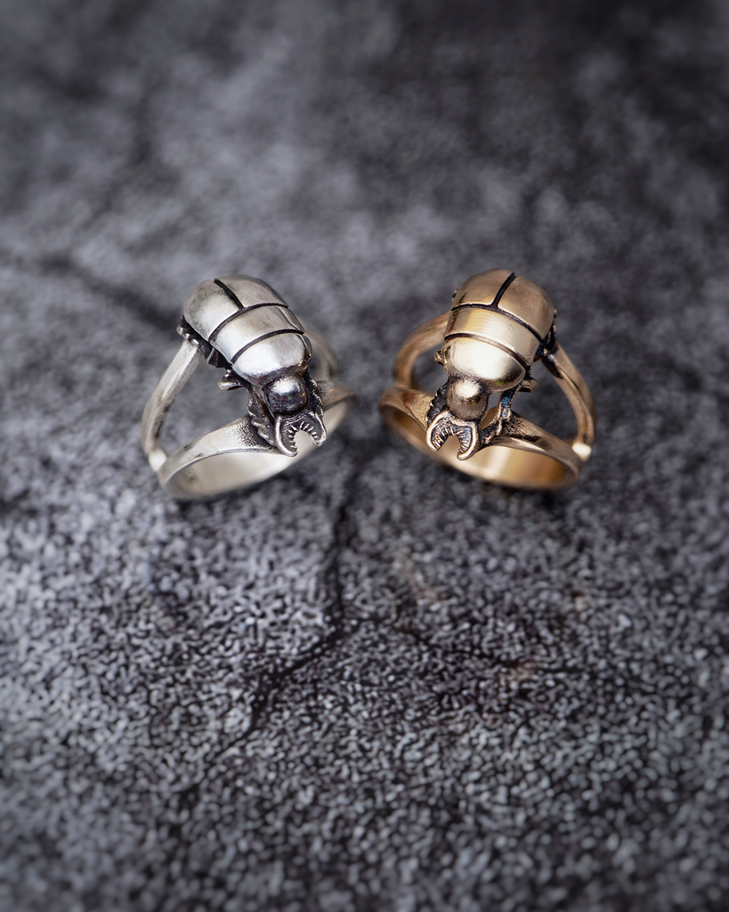 Silver Little Scarab Ring