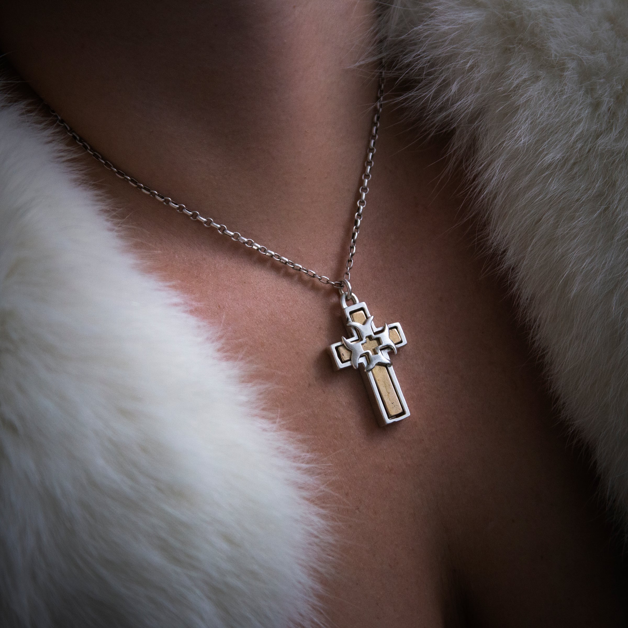 Bronze Templar Cross Pendant