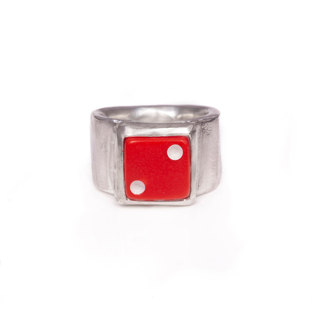 Red Lucky Dice Ring