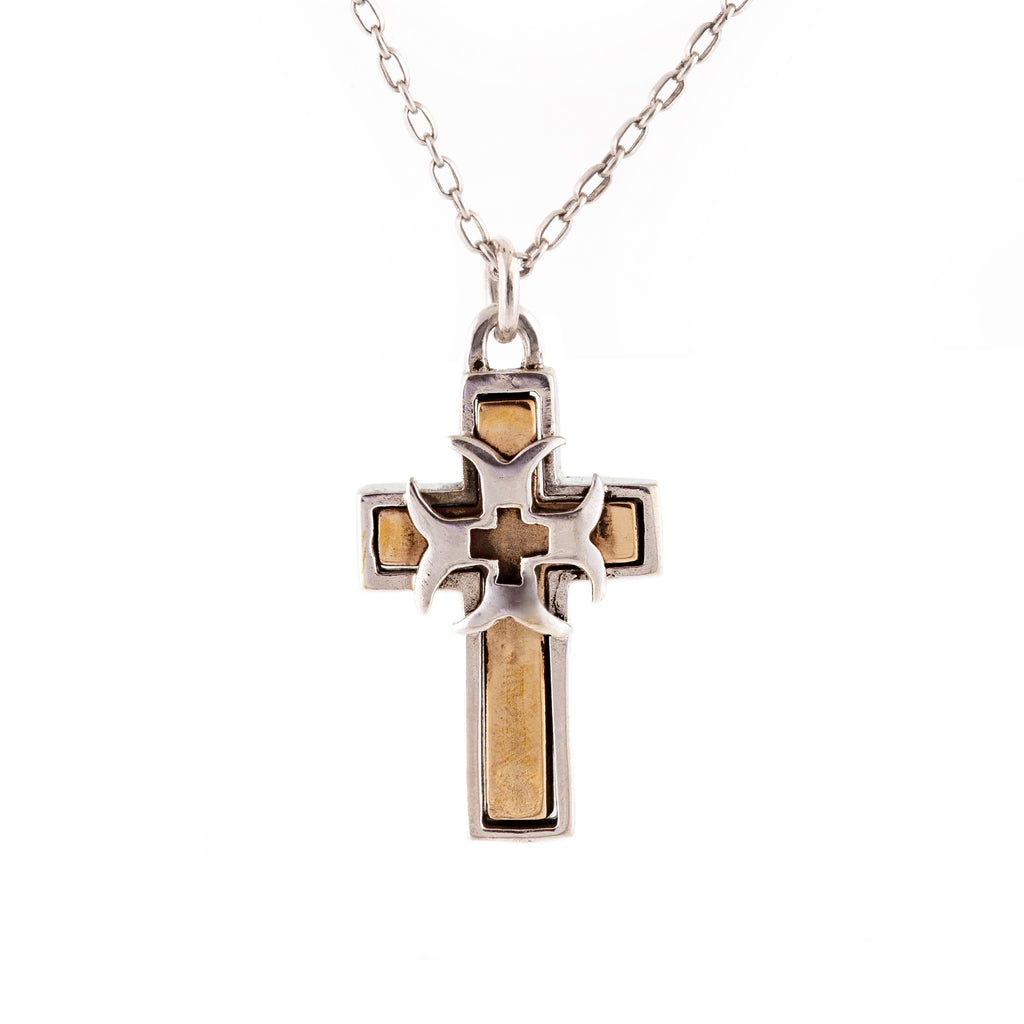 Bronze Templar Cross Pendant