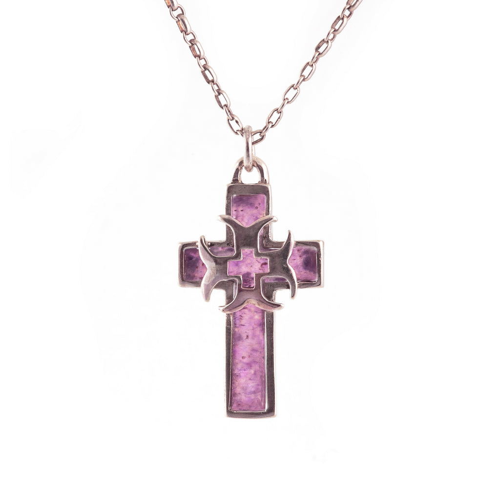 Amethyst Templar Cross Pendant