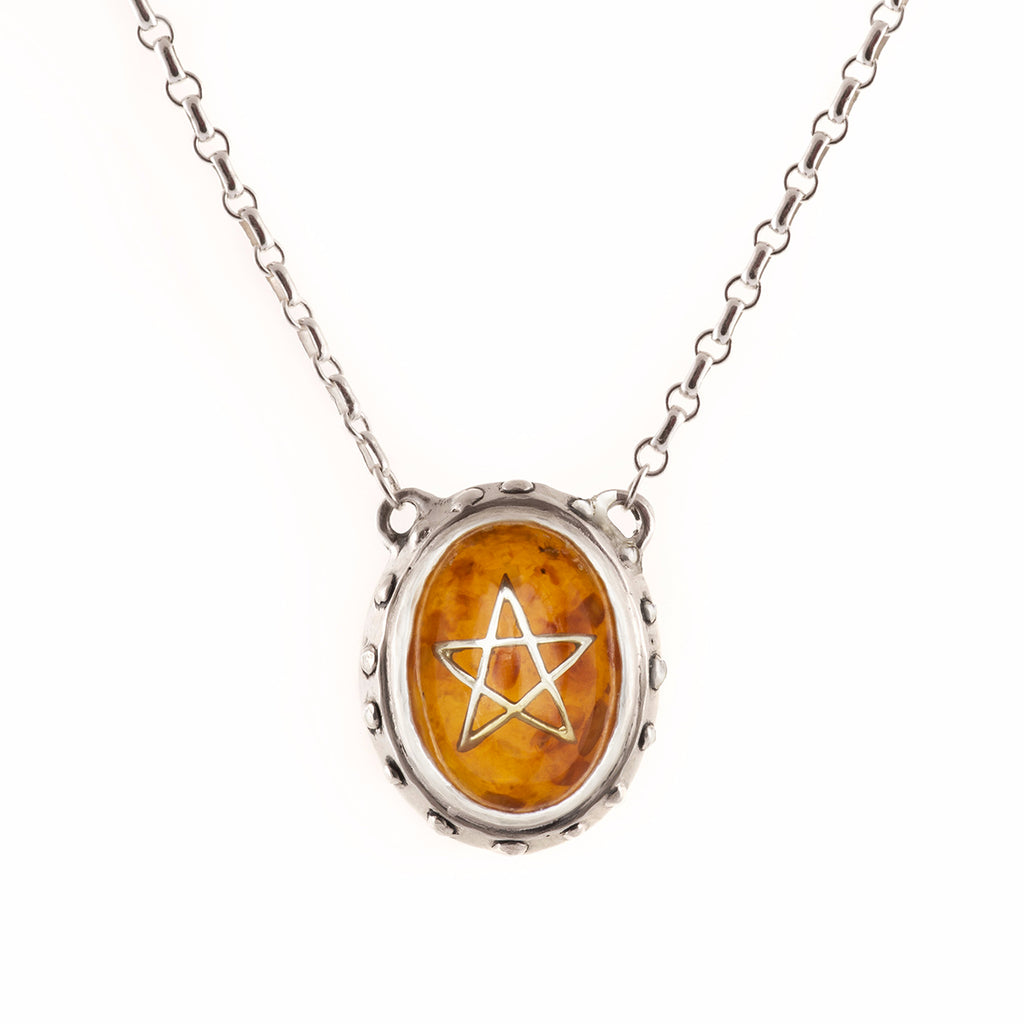 Original Amber Angel Heart Necklace