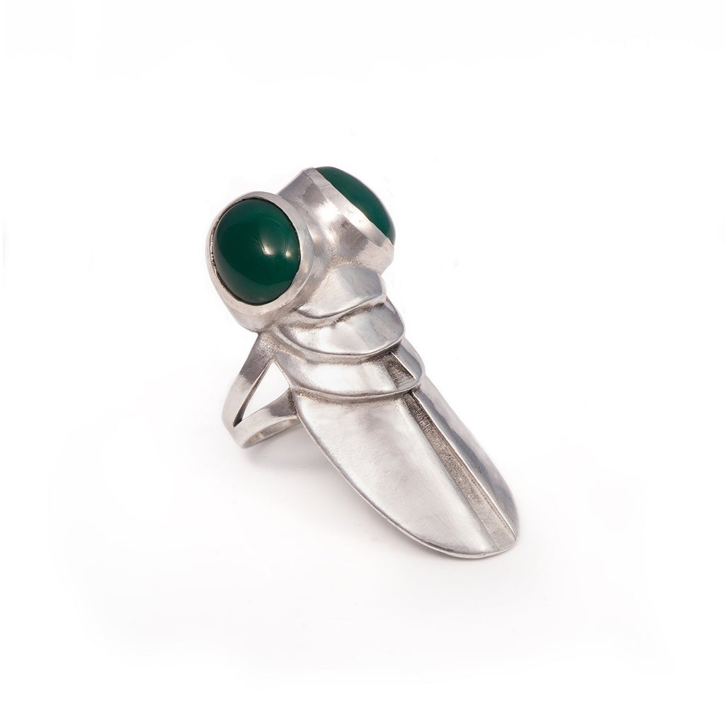 Size 8 Green Onyx Superfly Ring