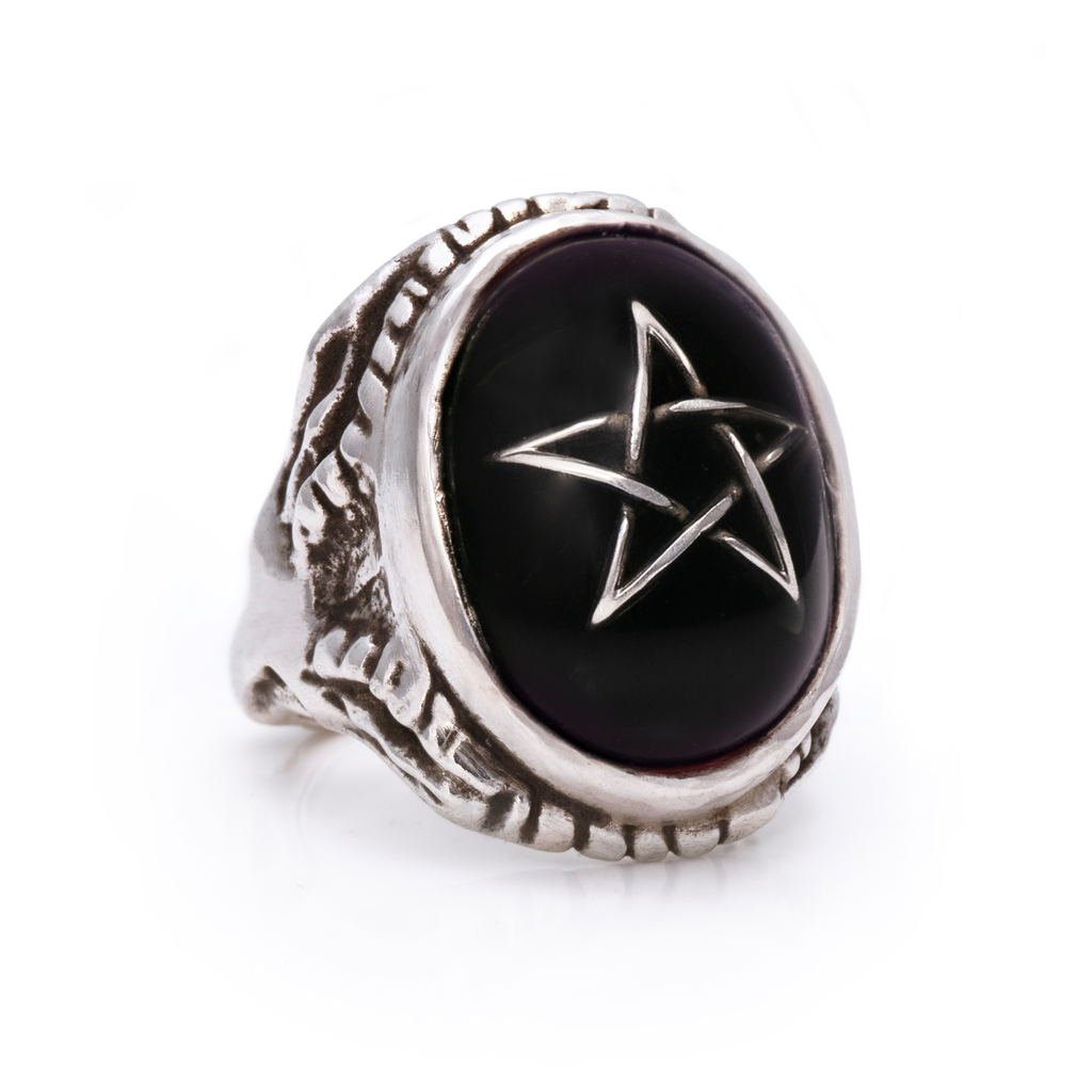 Infinity Star Black Angel Heart Ring