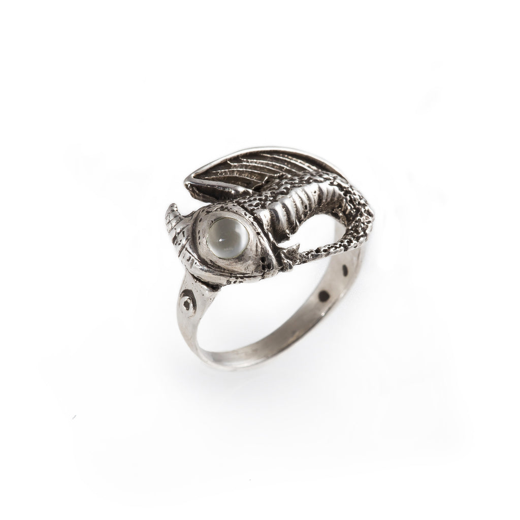 Moonstone Baby Dragon Ring