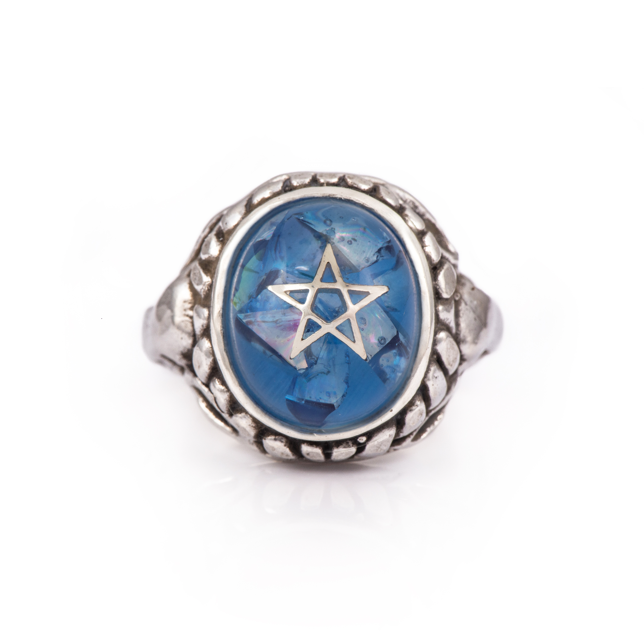 Crack Blue Baby Angel Heart Ring | Alex Streeter Crack Blue Baby Angel Heart Ring | Alex Streeter