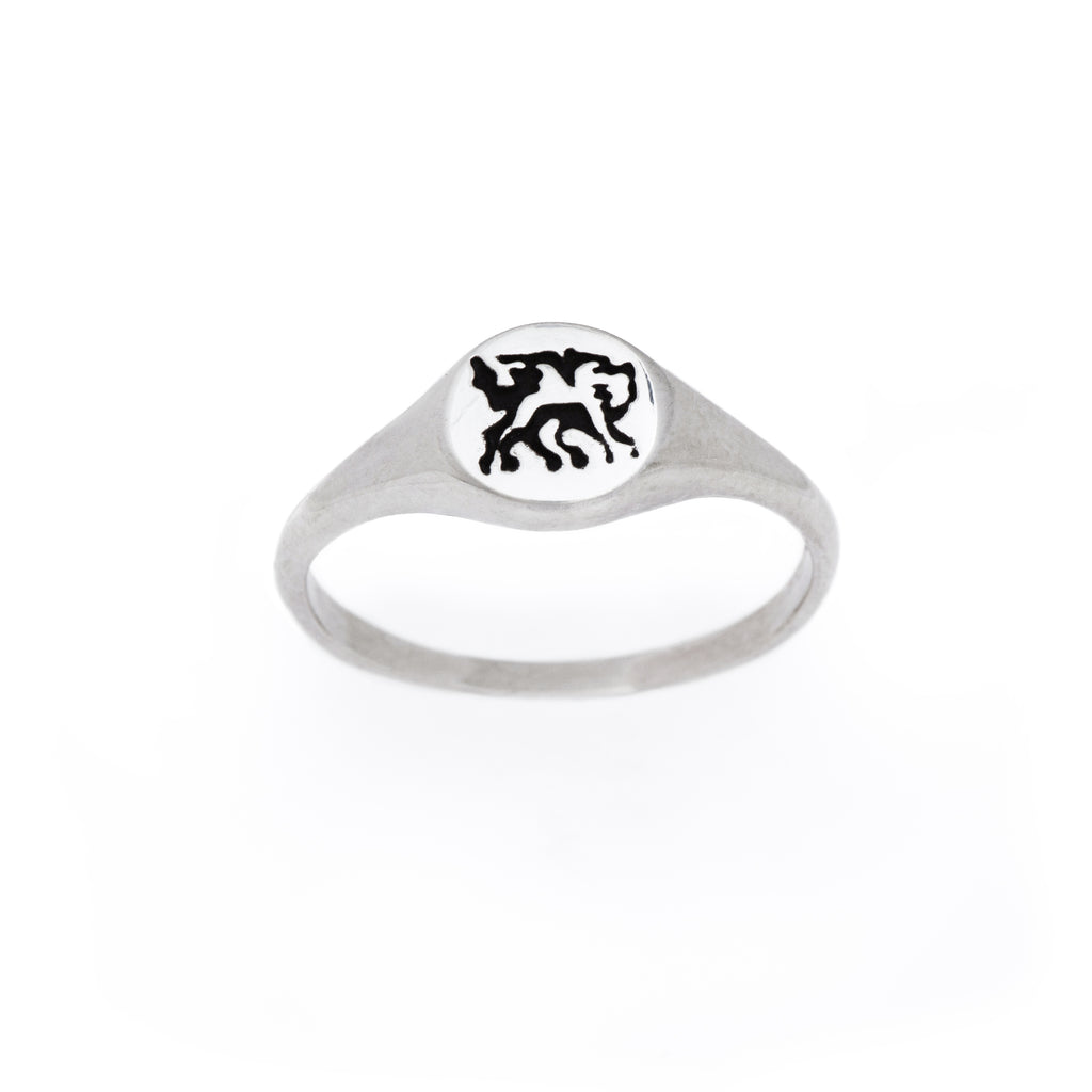 Petite Welsh Dragon Signet Ring