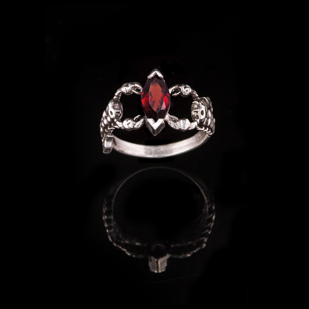 Garnet Marquise Scorpion Ring