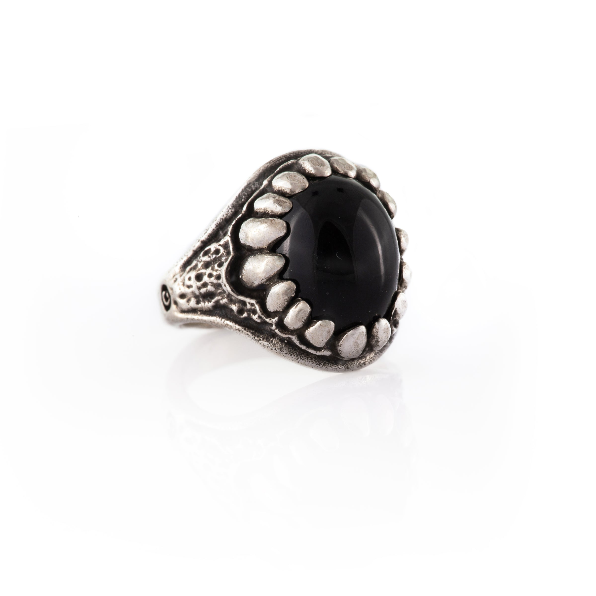 Black Onyx Baby Dragon Tooth Ring