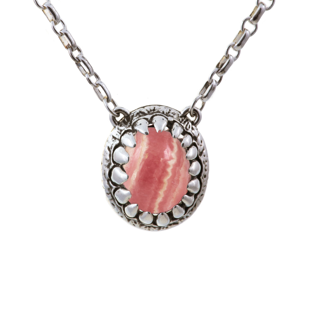 Limited Edition Rhodochrosite Dragon Tooth Necklace