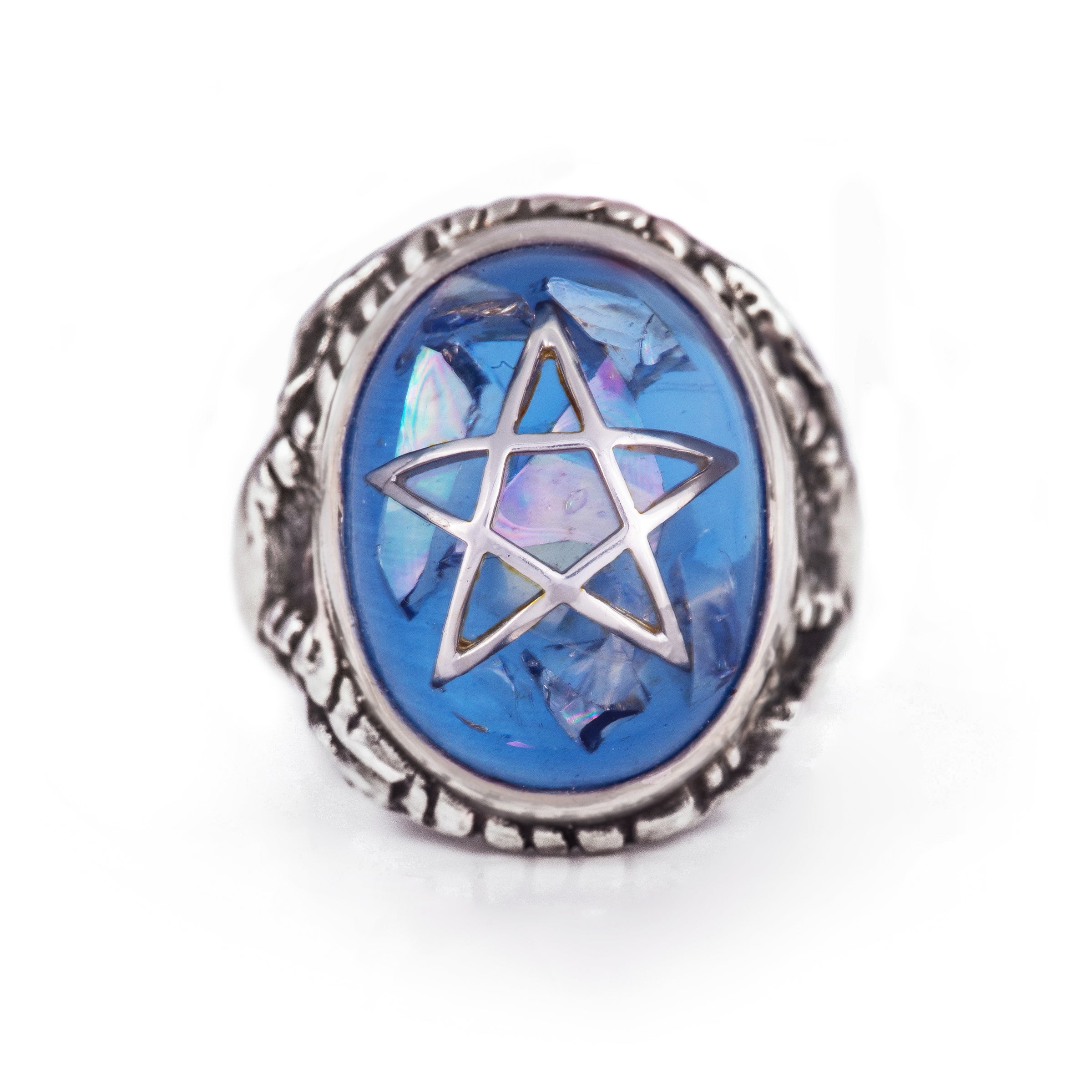 Cracked Blue Angel Heart Ring | Alex Streeter